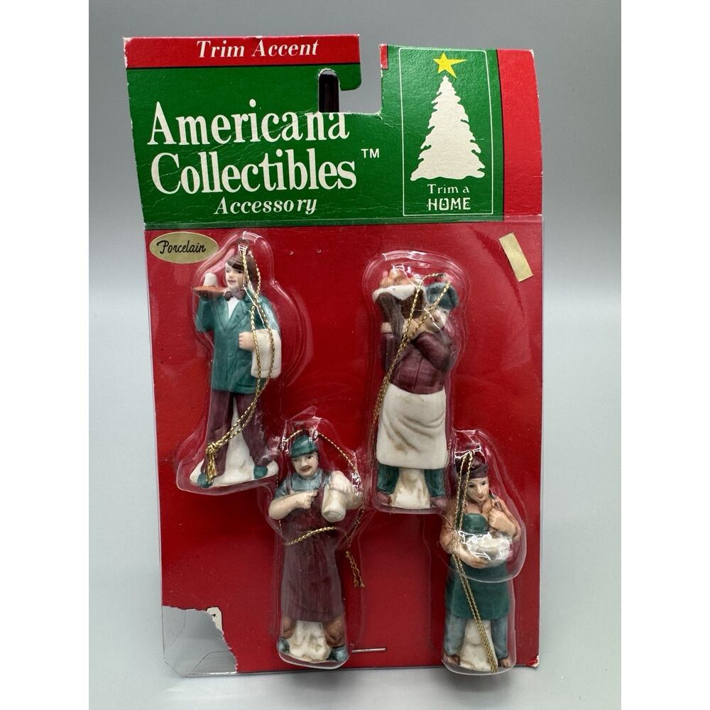Vintage Trim Accent Americana Collectibles 4 Christmas Ornaments
